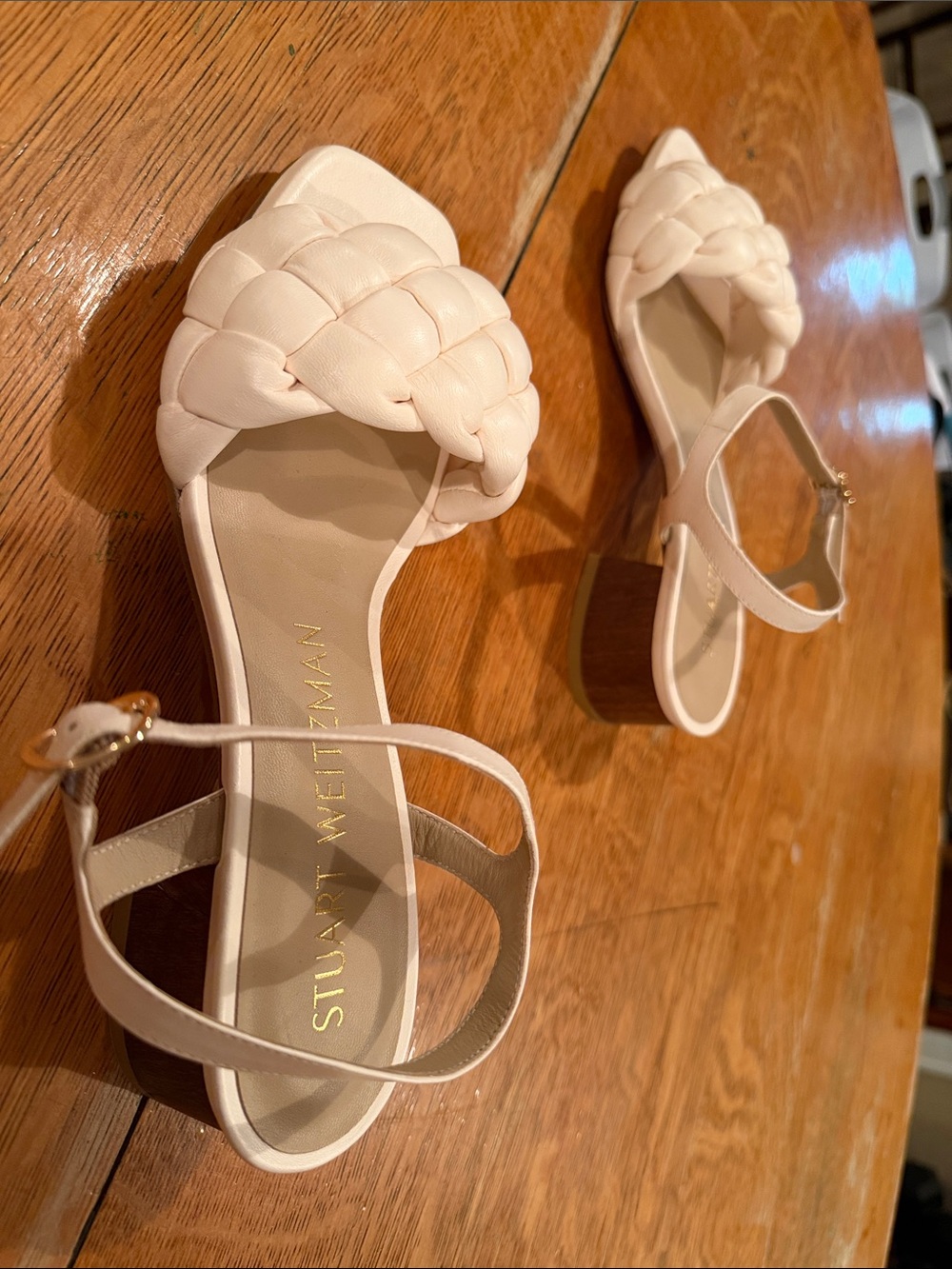 NEW! Stuart Weitzman Ivory Braida 35mm Sandals - Picture 5 of 6